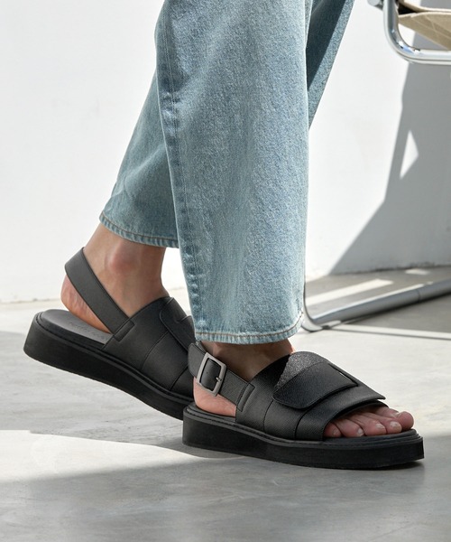 EMMA CLOTHES（エマクローズ）の「クラシックベルトクロスサンダル EMMA CLOTHES（サンダル・メンズ・ブラック・S/M/L）」の3枚目の写真