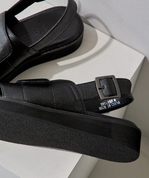 EMMA CLOTHES（エマクローズ）の「クラシックベルトクロスサンダル EMMA CLOTHES（サンダル・メンズ・ブラック・S/M/L）」の15枚目の写真