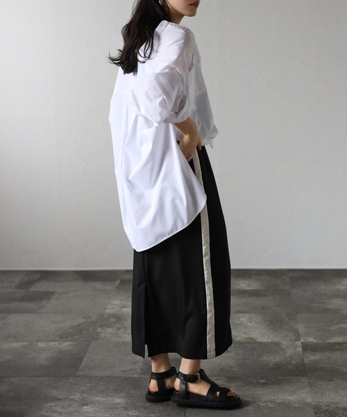 Bonjour Sagan(ボンジュールサガン)の「サイドラインスカート(スカート・レディース・ブラック・FREE)」の6枚目の写真