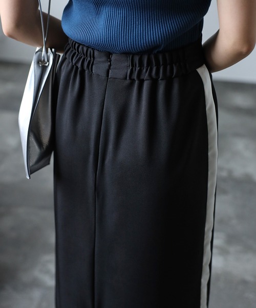 Bonjour Sagan(ボンジュールサガン)の「サイドラインスカート(スカート・レディース・ブラック・FREE)」の8枚目の写真