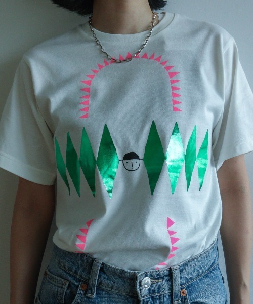 CASA PICONE(カーサピッコーネ)の「Tシャツ ピッコーネ ヴィンテージプリント(Tシャツ/カットソー・レディース・グレー/ホワイト/ブラック・S/M)」の9枚目の写真
