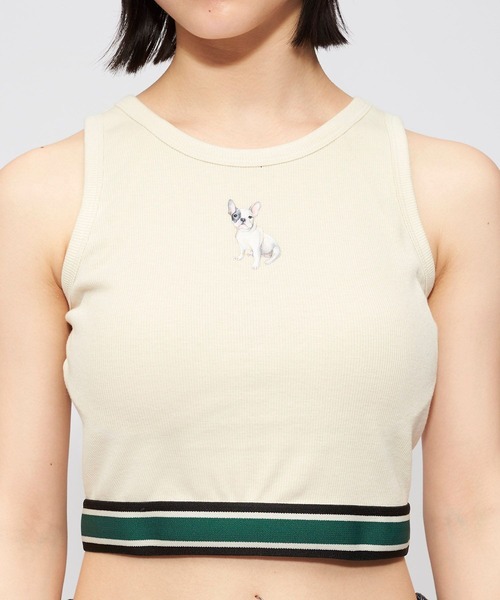 FOREVER 21(フォーエバー トゥエンティーワン)の「アニマルプリントカップ付きアメスリタンク(タンクトップ・レディース・ベージュ/ブラック・SMALL/MEDIUM)」の4枚目の写真