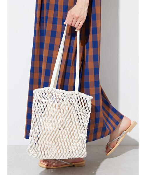 AMERICAN HOLIC（アメリカンホリック）の「マクラメトートバッグA（トートバッグ・レディース・ブルー/アイボリー・FREE）」の9枚目の写真