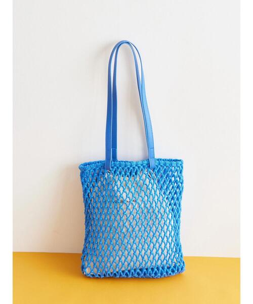 AMERICAN HOLIC（アメリカンホリック）の「マクラメトートバッグA（トートバッグ・レディース・ブルー/アイボリー・FREE）」の2枚目の写真
