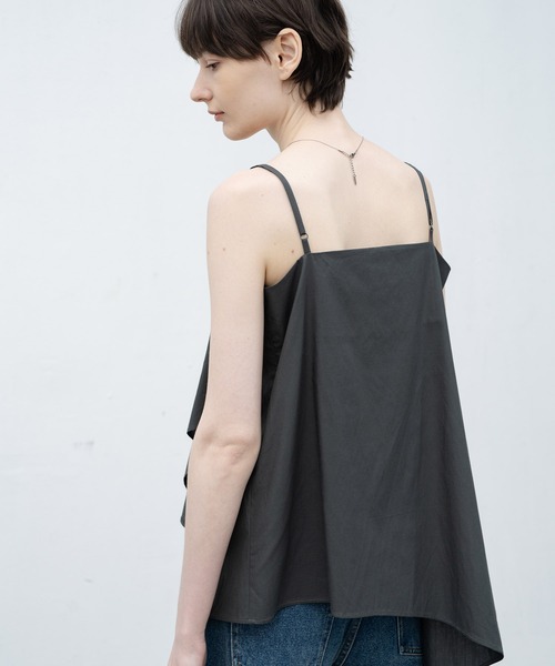 EKCOOKIES（イーケークッキーズ）の「【 EKCOOKIES 】アシンメトリーフリルキャミビスチェ（キャミソール・レディース・カーキ・M）」の22枚目の写真