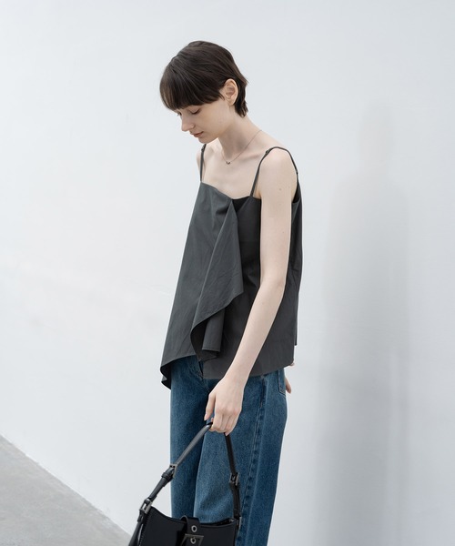 EKCOOKIES（イーケークッキーズ）の「【 EKCOOKIES 】アシンメトリーフリルキャミビスチェ（キャミソール・レディース・カーキ・M）」の17枚目の写真