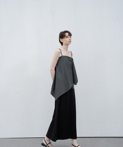 EKCOOKIES（イーケークッキーズ）の「【 EKCOOKIES 】アシンメトリーフリルキャミビスチェ（キャミソール・レディース・カーキ・M）」の12枚目の写真