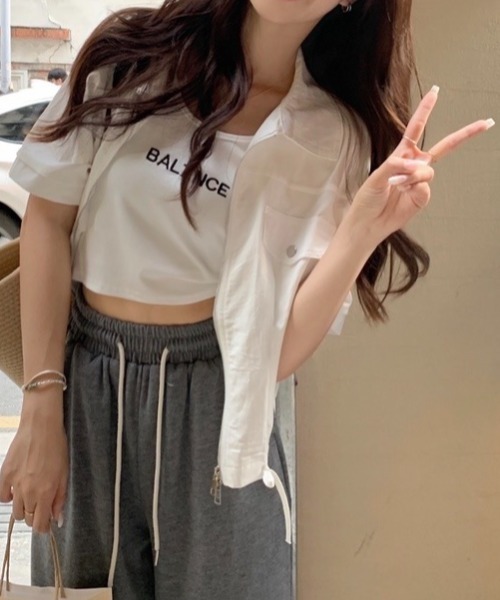 SHEENA(シーナ)の「ポロ襟ジップアップシャツジャケット(シャツ/ブラウス・レディース・ホワイト/ミント/ブラック/ピンク・M)」の13枚目の写真