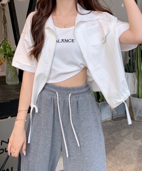 SHEENA(シーナ)の「ポロ襟ジップアップシャツジャケット(シャツ/ブラウス・レディース・ホワイト/ミント/ブラック/ピンク・M)」の11枚目の写真