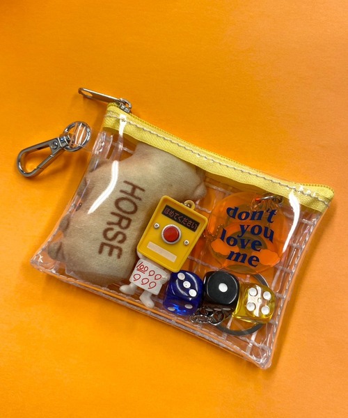 WEGO（ウィゴー）の「WEGO/【一部店限定】カラーテープクリアポーチ（ポーチ・レディース・イエロー/ブルー/ホワイト/レッド/ブラック/サックスブルー/グリーン系その他/ライトパープル/ライトピンク・FREE）」の7枚目の写真