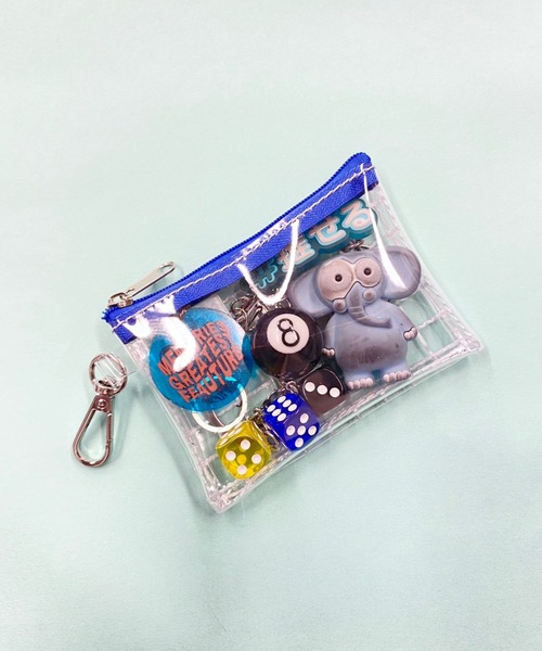 WEGO（ウィゴー）の「WEGO/【一部店限定】カラーテープクリアポーチ（ポーチ・レディース・イエロー/ブルー/ホワイト/レッド/ブラック/サックスブルー/グリーン系その他/ライトパープル/ライトピンク・FREE）」の5枚目の写真