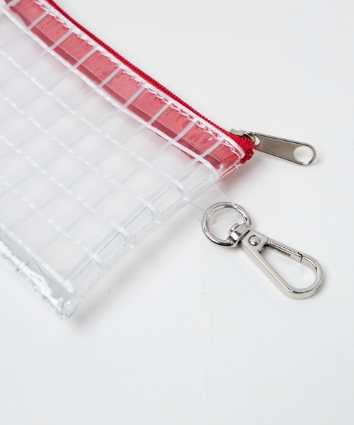 WEGO（ウィゴー）の「WEGO/【一部店限定】カラーテープクリアポーチ（ポーチ・レディース・イエロー/ブルー/ホワイト/レッド/ブラック/サックスブルー/グリーン系その他/ライトパープル/ライトピンク・FREE）」の10枚目の写真