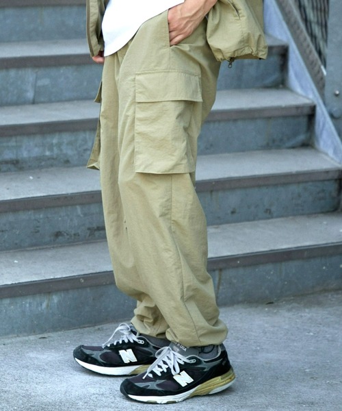 CIAOPANIC TYPY（チャオパニックティピー）の「【ユニセックス】ナイロンカーゴパンツ(セットアップ対応)（カーゴパンツ・メンズ・ブラック/カーキ・MEDIUM/LARGE）」の20枚目の写真