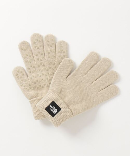 THE NORTH FACE（ザノースフェイス）の「THE NORTH FACE/ザ・ノース・フェイス KIDS KNIT GLOVE アウトドア 公園 手袋 滑り止め付 NNJ62200（手袋・キッズ・ブラック/ピンク/ダークカーキ/ブルー/ベージュ/レッドパープル/ダークベージュ/エメラルドブルー・FREE/YOUTH/CHILD）」の3枚目の写真