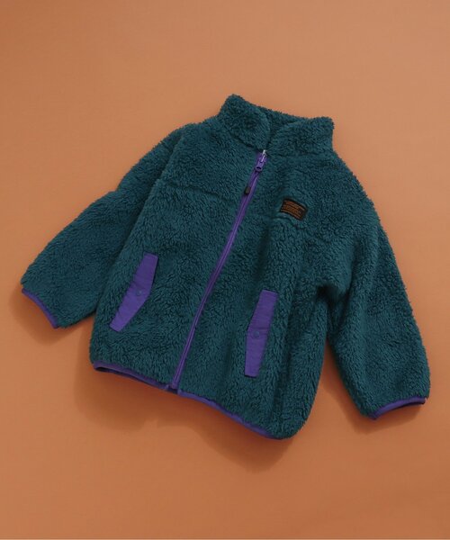 BREEZE（ブリーズ）の「【合体シリーズ】ファーフリースジャケット（ブルゾン・キッズ・オフホワイト/キャメル/エメラルド/アイボリー/ブラック/オレンジ/ピンク・130/120/150/100/140/90/110）」の5枚目の写真
