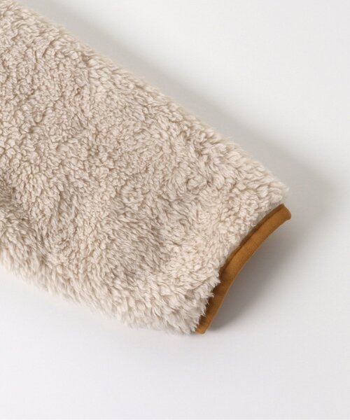 BREEZE（ブリーズ）の「【合体シリーズ】ファーフリースジャケット（ブルゾン・キッズ・オフホワイト/キャメル/エメラルド/アイボリー/ブラック/オレンジ/ピンク・130/120/150/100/140/90/110）」の18枚目の写真