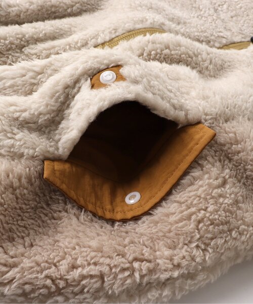 BREEZE（ブリーズ）の「【合体シリーズ】ファーフリースジャケット（ブルゾン・キッズ・オフホワイト/キャメル/エメラルド/アイボリー/ブラック/オレンジ/ピンク・130/120/150/100/140/90/110）」の16枚目の写真