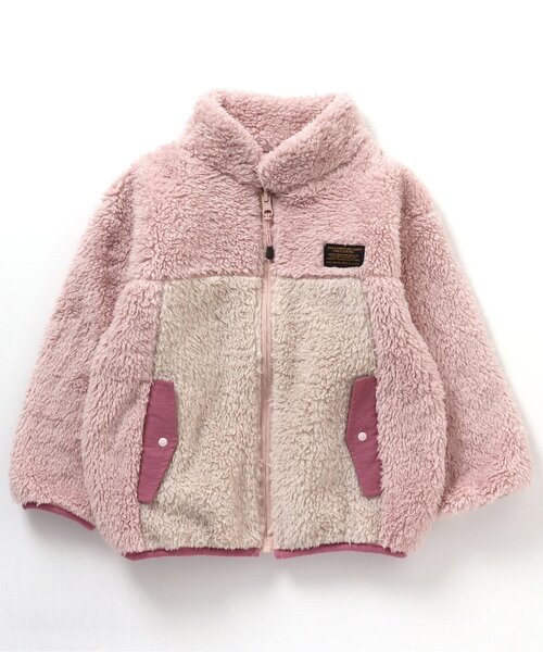 BREEZE（ブリーズ）の「【合体シリーズ】ファーフリースジャケット（ブルゾン・キッズ・オフホワイト/キャメル/エメラルド/アイボリー/ブラック/オレンジ/ピンク・130/120/150/100/140/90/110）」の10枚目の写真