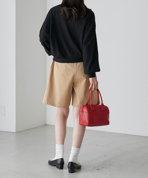 BONLECILL（ボンルシール）の「パールボタン配色フレンチ刺繍ワッフルポロシャツ（ポロシャツ・レディース・ブルー/アイボリー/ブラック/レッド・FREE）」の22枚目の写真