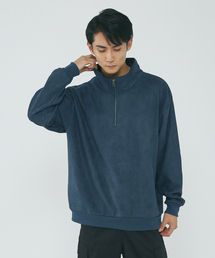 MYSELF ABAHOUSE | スウェード 裏起毛 ハーフジップ トレーナー(Tシャツ/カットソー)
