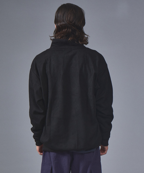 MYSELF ABAHOUSE（マイセルフアバハウス）の「スウェード 裏起毛 ハーフジップ トレーナー（Tシャツ/カットソー・メンズ・ブルー/アイボリー/ブラック・M/L/LL）」の17枚目の写真