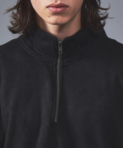 MYSELF ABAHOUSE（マイセルフアバハウス）の「スウェード 裏起毛 ハーフジップ トレーナー（Tシャツ/カットソー・メンズ・ブルー/アイボリー/ブラック・M/L/LL）」の16枚目の写真