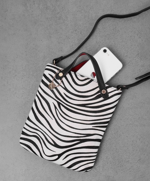 Pisoraro ハラコ エコバッグ付き スマホショルダー（ショルダーバッグ