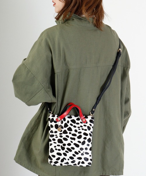 Pisoraro ハラコ エコバッグ付き スマホショルダー（ショルダーバッグ