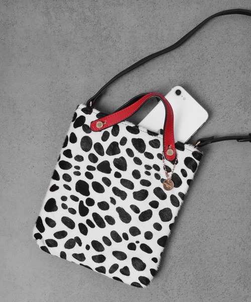 Pisoraro ハラコ エコバッグ付き スマホショルダー（ショルダーバッグ