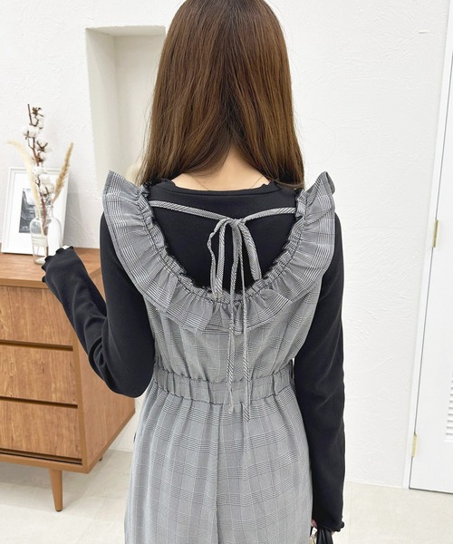 セール】裾フリルサロペット【ZOZOTOWN限定アイテム】（サロペット