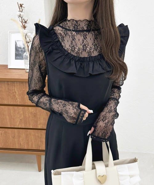 apres jour（アプレジュール）の「裾フリルサロペット【ZOZOTOWN限定アイテム】（サロペット/オーバーオール・レディース・グレー/ブラック系その他/ブラック・フリー/X-LARGE）」の5枚目の写真