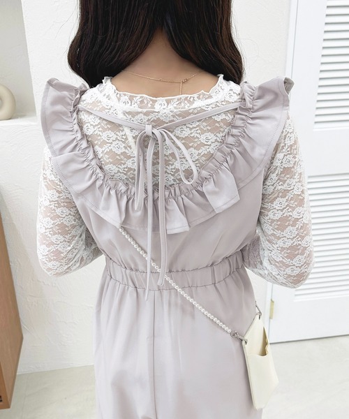 apres jour（アプレジュール）の「裾フリルサロペット【ZOZOTOWN限定アイテム】（サロペット/オーバーオール・レディース・グレー/ブラック系その他/ブラック・フリー/X-LARGE）」の21枚目の写真