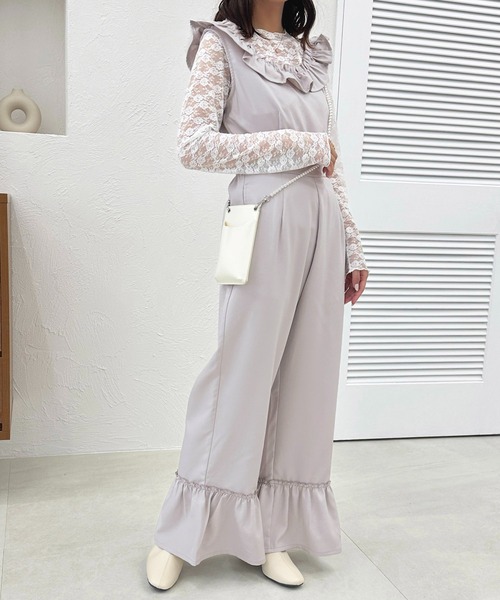 セール】裾フリルサロペット【ZOZOTOWN限定アイテム】（サロペット