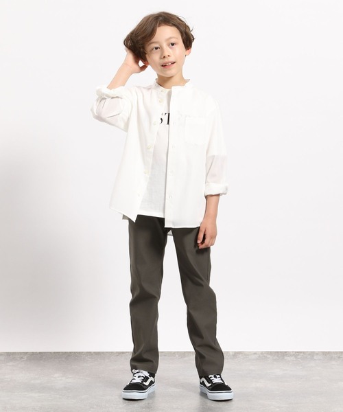 GLOBAL WORK Smile Seed Store(グローバルワーク スマイルシードストア)の「※バンドカラーシャツ/キッズ(シャツ/ブラウス・キッズ・オフホワイト/サックスブルー/ブルー系その他5・140cm/150cm/110cm/130cm/120cm)」の4枚目の写真