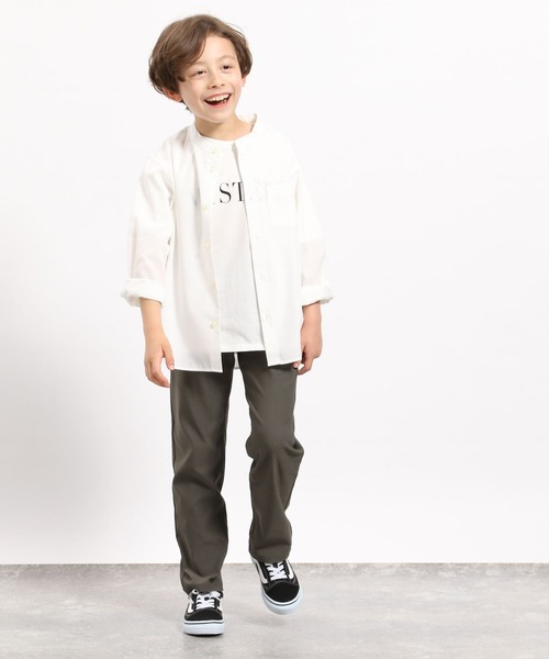 GLOBAL WORK Smile Seed Store(グローバルワーク スマイルシードストア)の「※バンドカラーシャツ/キッズ(シャツ/ブラウス・キッズ・オフホワイト/サックスブルー/ブルー系その他5・140cm/150cm/110cm/130cm/120cm)」の6枚目の写真