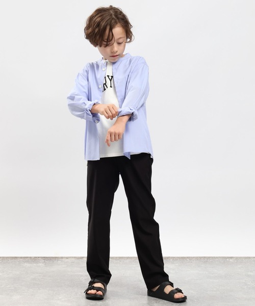 GLOBAL WORK Smile Seed Store(グローバルワーク スマイルシードストア)の「※バンドカラーシャツ/キッズ(シャツ/ブラウス・キッズ・オフホワイト/サックスブルー/ブルー系その他5・140cm/150cm/110cm/130cm/120cm)」の14枚目の写真