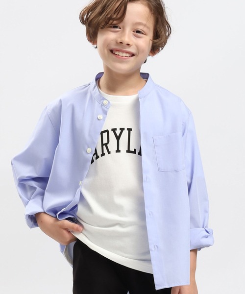 GLOBAL WORK Smile Seed Store(グローバルワーク スマイルシードストア)の「※バンドカラーシャツ/キッズ(シャツ/ブラウス・キッズ・オフホワイト/サックスブルー/ブルー系その他5・140cm/150cm/110cm/130cm/120cm)」の15枚目の写真