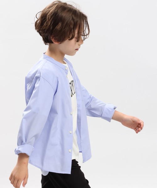 GLOBAL WORK Smile Seed Store(グローバルワーク スマイルシードストア)の「※バンドカラーシャツ/キッズ(シャツ/ブラウス・キッズ・オフホワイト/サックスブルー/ブルー系その他5・140cm/150cm/110cm/130cm/120cm)」の16枚目の写真