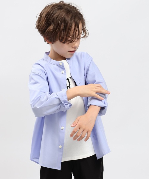 GLOBAL WORK Smile Seed Store(グローバルワーク スマイルシードストア)の「※バンドカラーシャツ/キッズ(シャツ/ブラウス・キッズ・オフホワイト/サックスブルー/ブルー系その他5・140cm/150cm/110cm/130cm/120cm)」の17枚目の写真