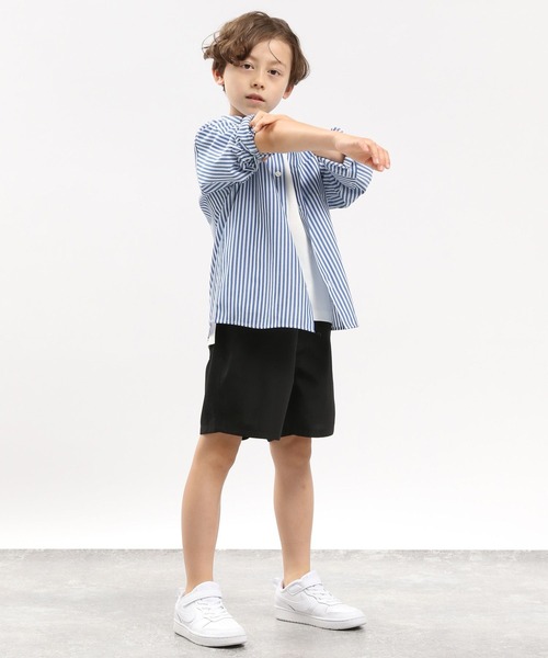 GLOBAL WORK Smile Seed Store(グローバルワーク スマイルシードストア)の「※バンドカラーシャツ/キッズ(シャツ/ブラウス・キッズ・オフホワイト/サックスブルー/ブルー系その他5・140cm/150cm/110cm/130cm/120cm)」の18枚目の写真