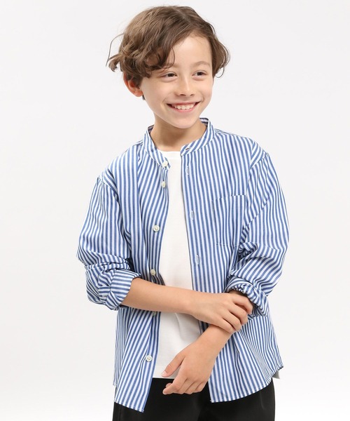GLOBAL WORK Smile Seed Store(グローバルワーク スマイルシードストア)の「※バンドカラーシャツ/キッズ(シャツ/ブラウス・キッズ・オフホワイト/サックスブルー/ブルー系その他5・140cm/150cm/110cm/130cm/120cm)」の21枚目の写真