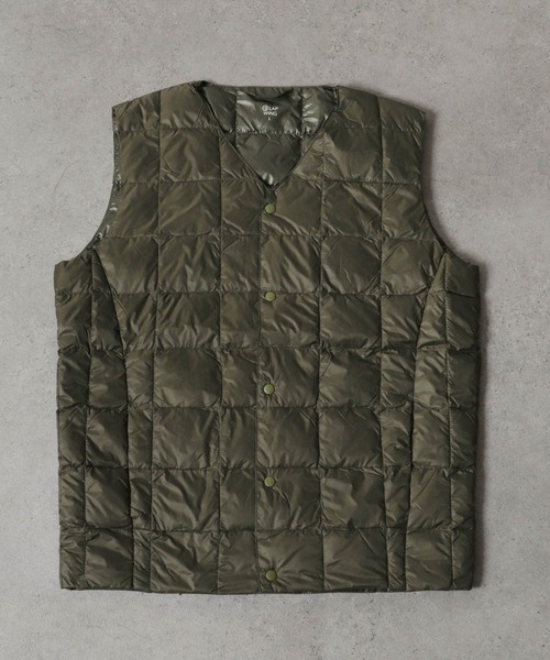 ZIP FIVE（ジップファイブ）の「【ZIP FIVE】ボックスキルトVネックインナーダウンベスト（ダウンベスト・メンズ・ブラック/カーキ/ネイビー・X-LARGE/MEDIUM/LARGE）」の5枚目の写真
