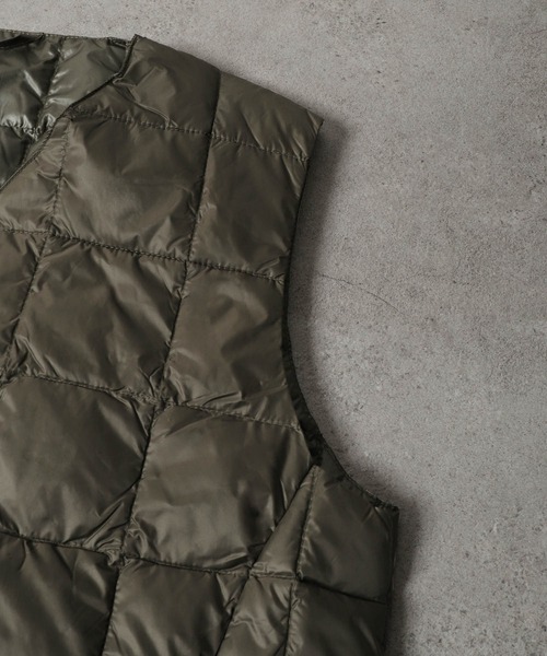 ZIP FIVE（ジップファイブ）の「【ZIP FIVE】ボックスキルトVネックインナーダウンベスト（ダウンベスト・メンズ・ブラック/カーキ/ネイビー・X-LARGE/MEDIUM/LARGE）」の9枚目の写真