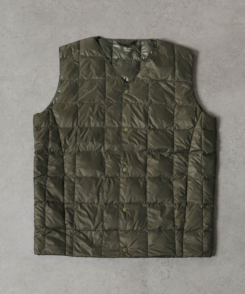 ZIP FIVE（ジップファイブ）の「【ZIP FIVE】ボックスキルトVネックインナーダウンベスト（ダウンベスト・メンズ・ブラック/カーキ/ネイビー・X-LARGE/MEDIUM/LARGE）」の14枚目の写真