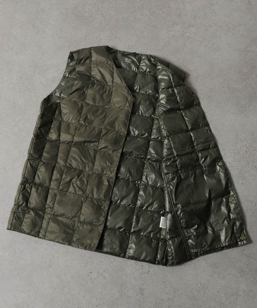 ZIP FIVE（ジップファイブ）の「【ZIP FIVE】ボックスキルトVネックインナーダウンベスト（ダウンベスト・メンズ・ブラック/カーキ/ネイビー・X-LARGE/MEDIUM/LARGE）」の16枚目の写真