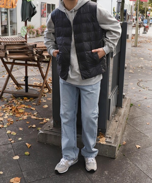 ZIP FIVE（ジップファイブ）の「【ZIP FIVE】ボックスキルトVネックインナーダウンベスト（ダウンベスト・メンズ・ブラック/カーキ/ネイビー・X-LARGE/MEDIUM/LARGE）」の21枚目の写真