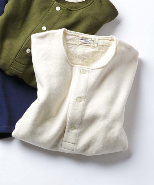 Denime(ドゥニーム)の「MILITARY HENLY NECK CUTSEW/ミリタリーヘンリーネックカットソー(Tシャツ/カットソー・メンズ・ネイビー/オフホワイト/オリーブ・MEDIUM/SMALL/LARGE)」の18枚目の写真