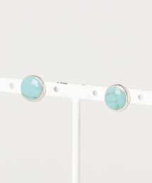 TONE SELECT GOODS（トーンセレクトグッズ）の「【925 SILVER ACC】ラウンドストーンピアス11mmSV925(OG)（ピアス（両耳用））」