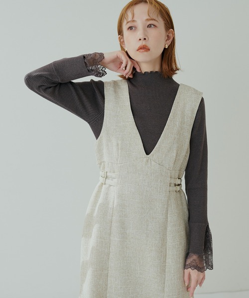 natural couture(ナチュラルクチュール)の「袖口レースリブタートル(ニット/セーター・レディース・ブラック系その他/ベージュ系その他/パープル系その他/モカ/チャコールグレー/オフホワイト/ブラック/ピンクベージュ/ブルー/その他1・FREE)」の19枚目の写真