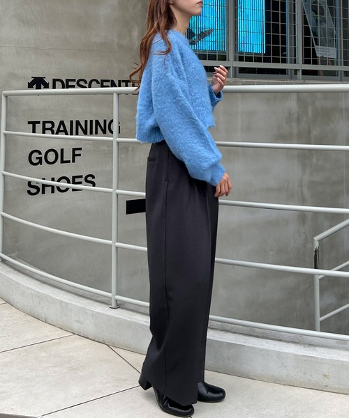 INGNI（イング）の「ワイドスラックス／パンツ（スラックス・レディース・ブラック/ブラック系1/グレー/チャコールグレー・FREE）」の6枚目の写真